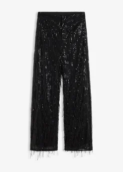 Online Paillettenhose mit Fransen Damen Bekleidung·Kleider|Hosen