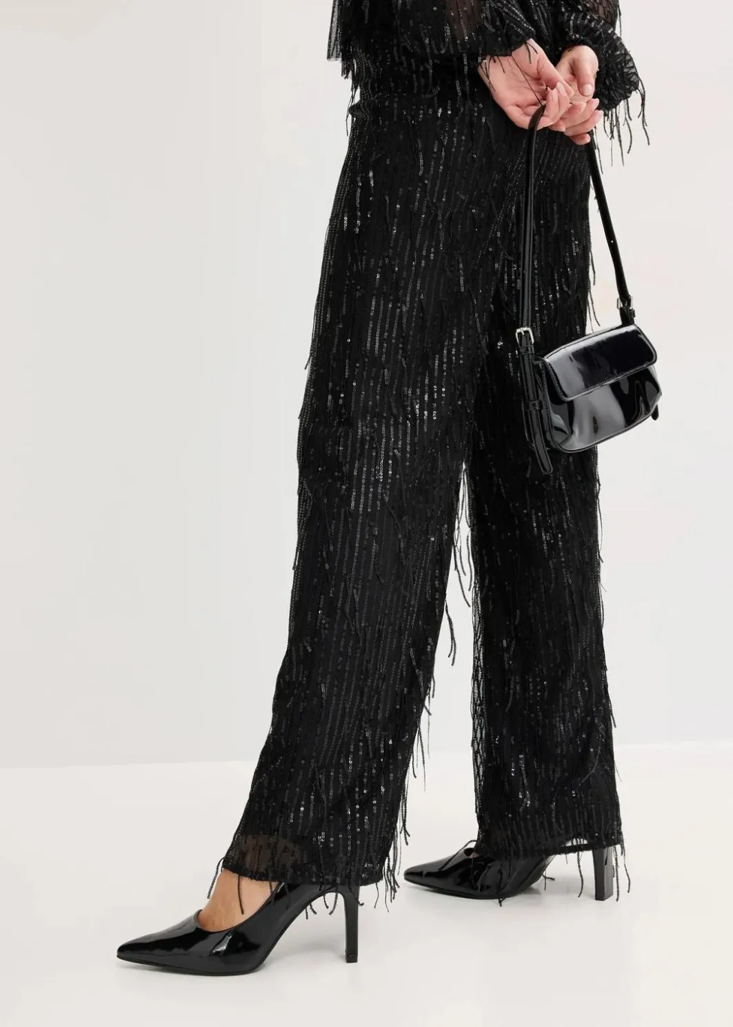 Online Paillettenhose mit Fransen Damen Bekleidung·Kleider|Hosen