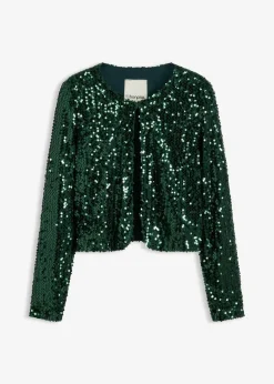 Damen bonprix Bekleidung·Hosen|Zweiteiler & Sets|Pailletten-Jacke
