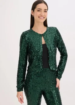 Damen bonprix Bekleidung·Hosen|Zweiteiler & Sets|Pailletten-Jacke