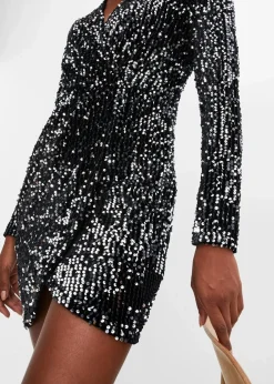 Clearance Paillettenkleid aus softem Samt Damen Kurzgrößen|Bekleidung·Pullover & Strickjacken