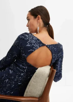 Clearance Paillettenkleid mit Rückenausschnitt Damen Kurzgrößen|Kurzgrößen