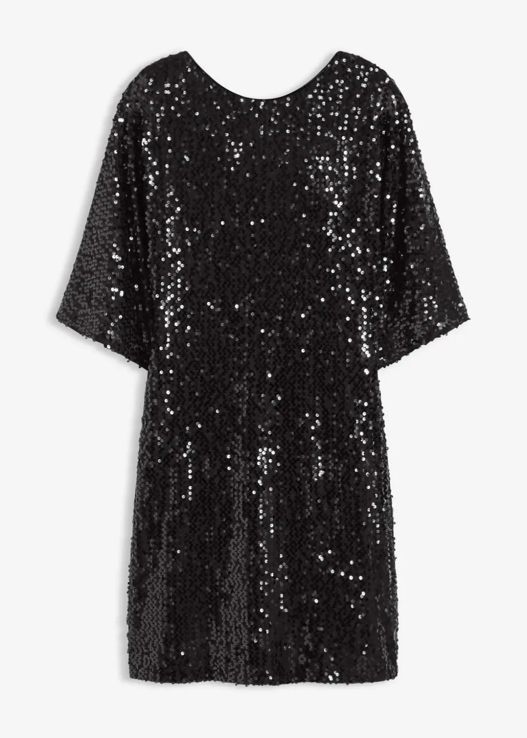 Damen bonprix Kleider|Bekleidung·Pullover & Strickjacken|Paillettenkleid mit Schleifendetail