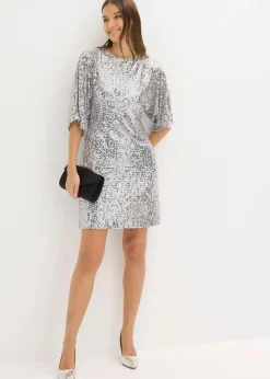 Clearance Paillettenkleid mit Schleifendetail Damen Bekleidung·Pullover & Strickjacken|Kleider