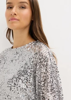 Clearance Paillettenkleid mit Schleifendetail Damen Bekleidung·Pullover & Strickjacken|Kleider