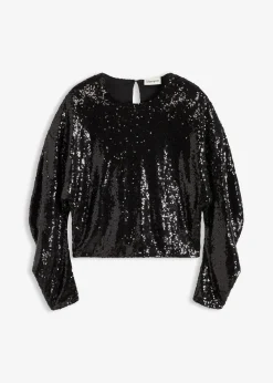 Online Pailletten-Langarmshirt Damen Shirts & Tops