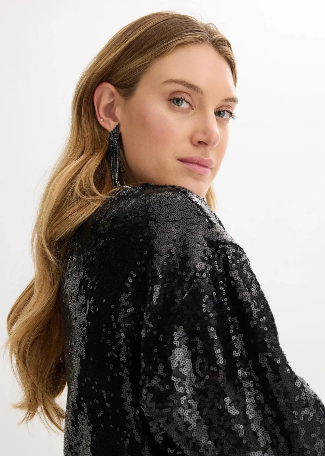 Online Pailletten-Langarmshirt Damen Shirts & Tops