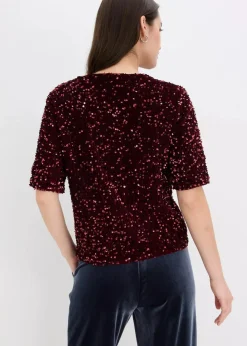 Damen bonprix Shirts & Tops|Pailletten-Shirt