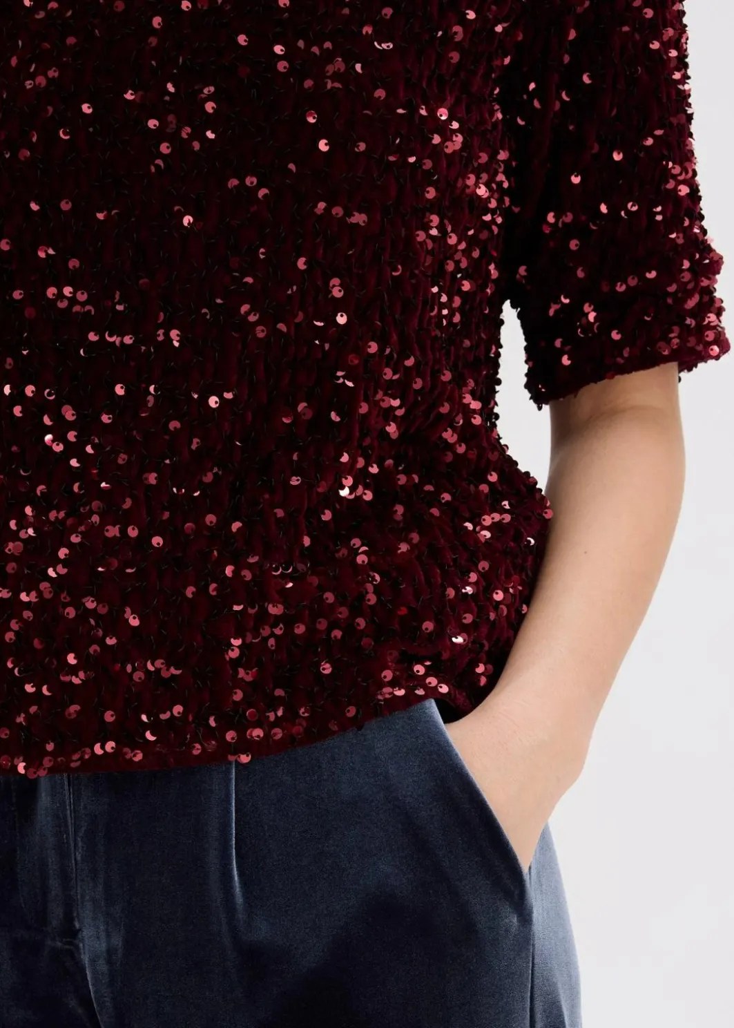 Damen bonprix Shirts & Tops|Pailletten-Shirt