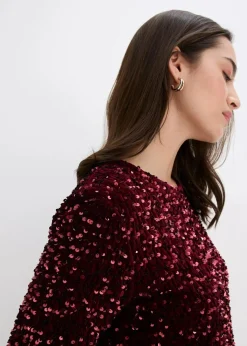 Damen bonprix Shirts & Tops|Pailletten-Shirt