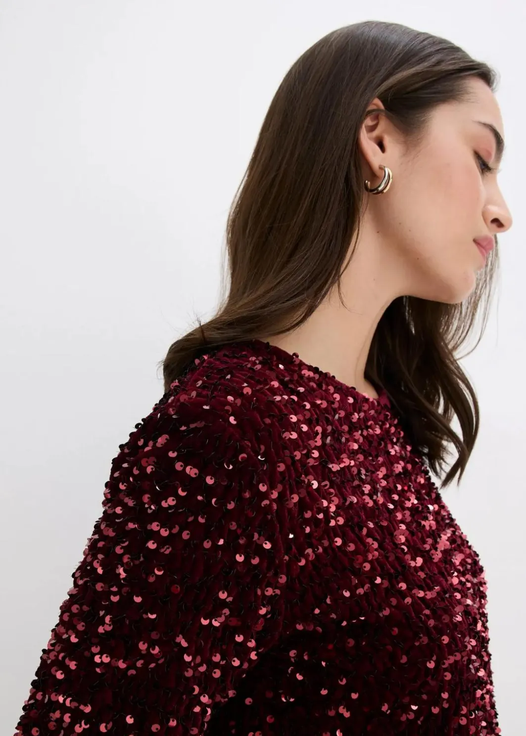 Damen bonprix Shirts & Tops|Pailletten-Shirt