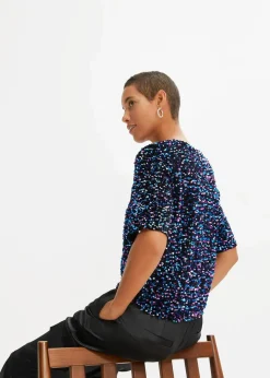 Damen bonprix Shirts & Tops|Pailletten-Shirt