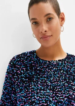 Damen bonprix Shirts & Tops|Pailletten-Shirt