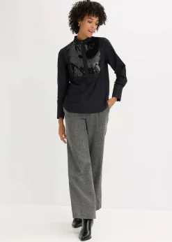 Best Paillettentunika Damen Bekleidung·Jacken & Mäntel|Blusen & Tuniken