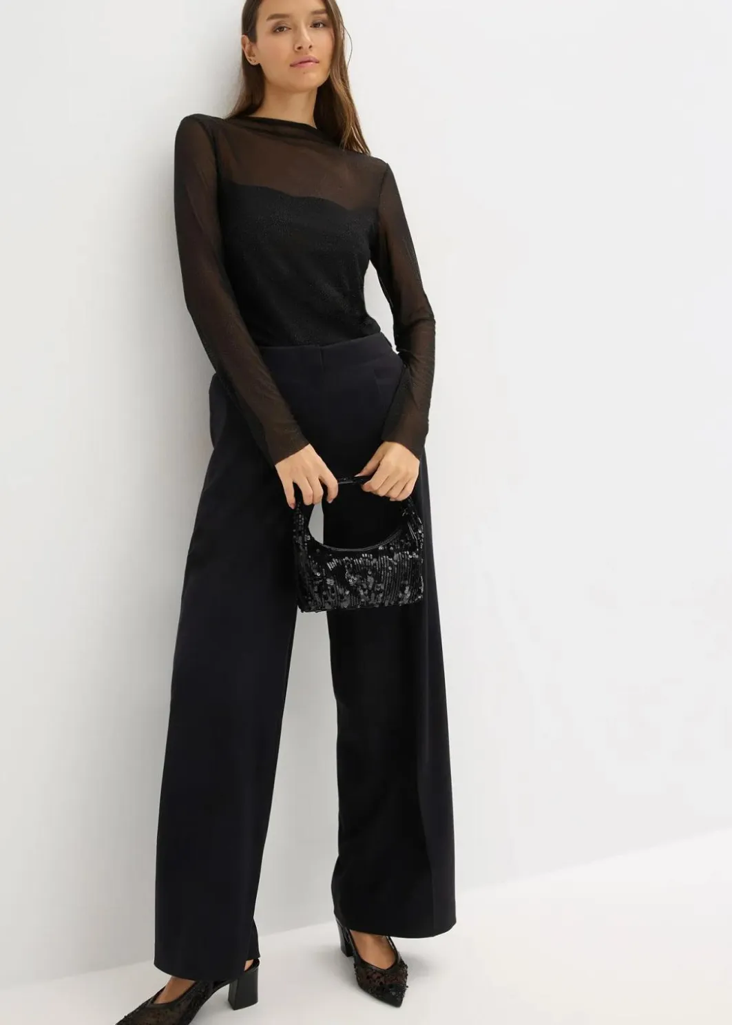 Damen bonprix Bekleidung·Kleider|Nachhaltigere Materialien|Palazzo-Hose