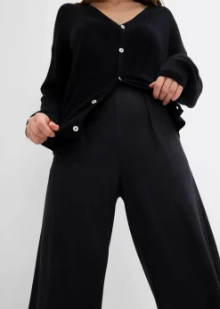 Hot Palazzo-Hose aus bequemen Punto di Roma Damen Bekleidung·Kleider|Hosen