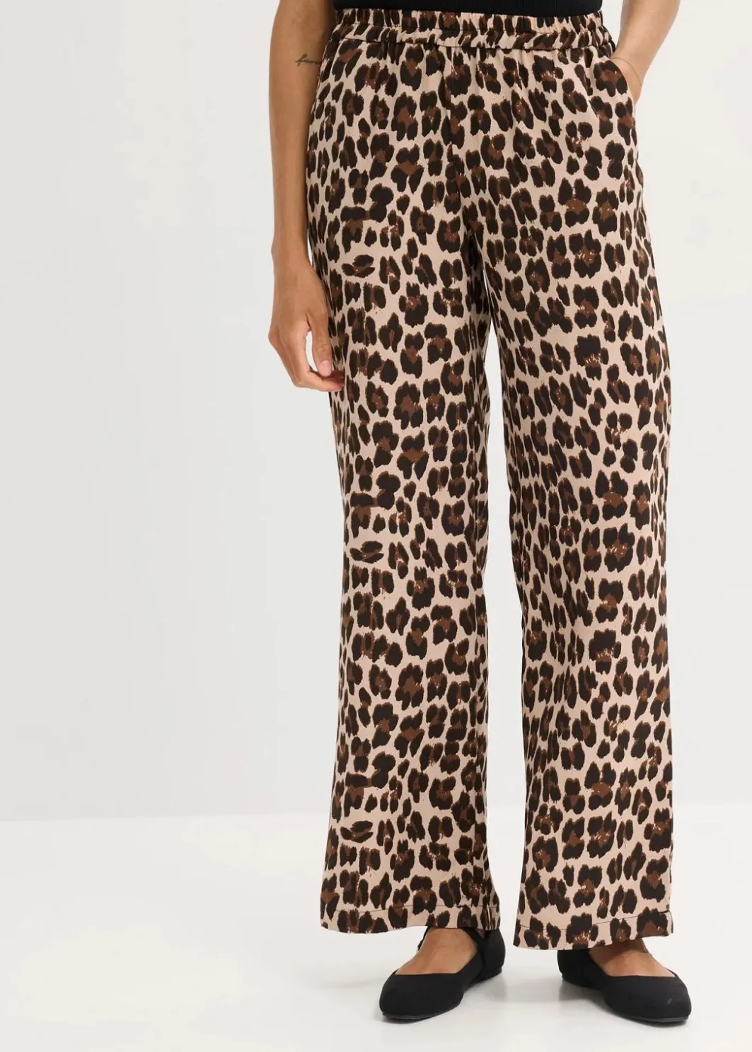 Clearance Palazzo-Hose aus fließendem Satin Damen Bekleidung·Kleider|Hosen