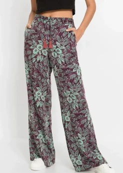 Damen bonprix Bekleidung·Kleider|Hosen|Palazzo-Hose aus fließender Viskose