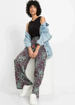 Damen bonprix Bekleidung·Kleider|Hosen|Palazzo-Hose aus fließender Viskose