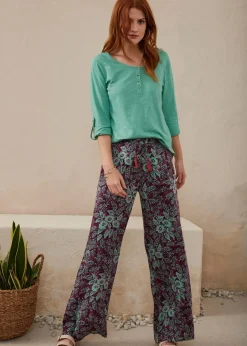 Damen bonprix Bekleidung·Kleider|Hosen|Palazzo-Hose aus fließender Viskose