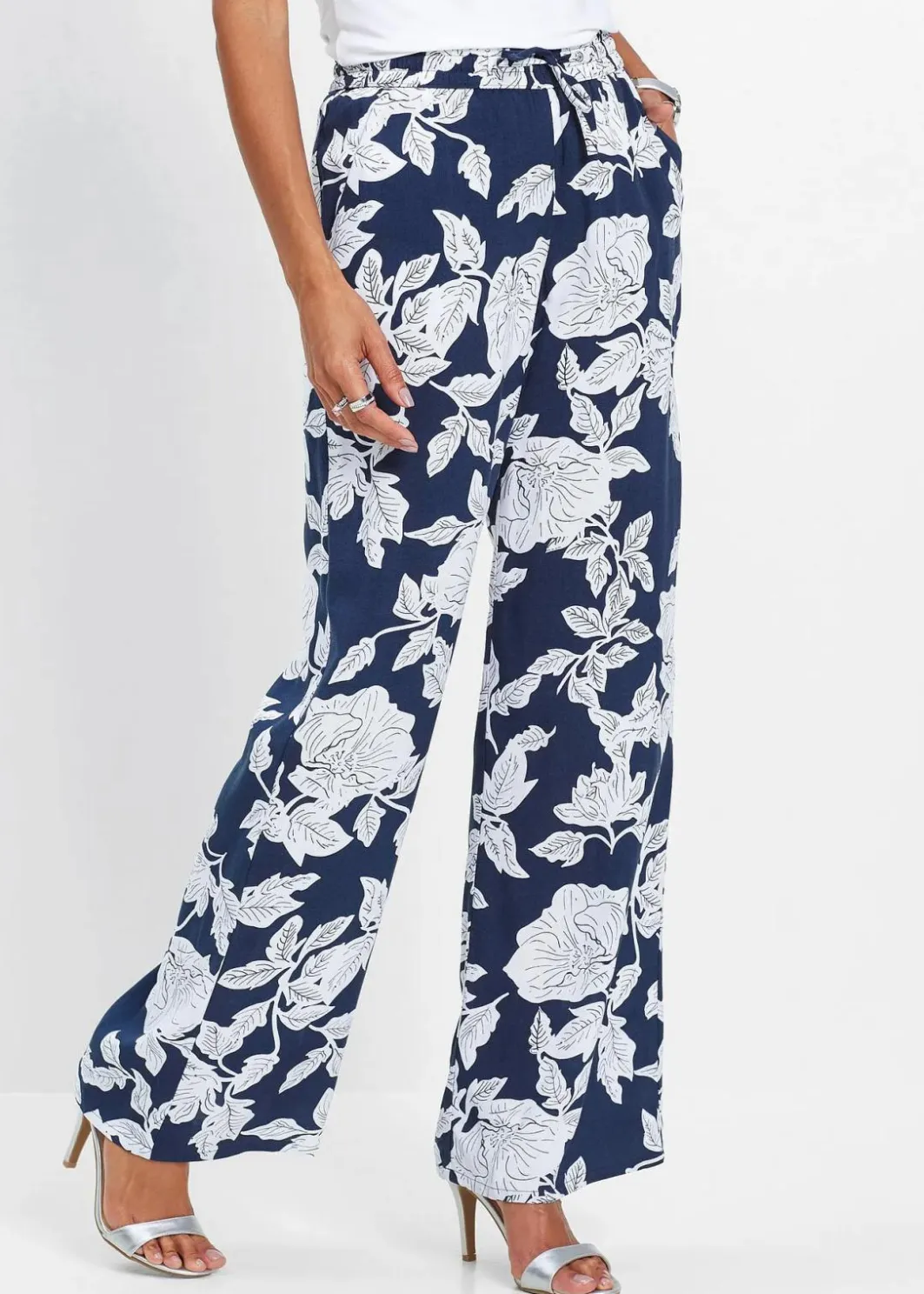 Clearance Palazzo-Hose aus fließender Viskose Damen Nachhaltigere Materialien|Hosen