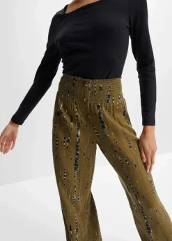 Damen bonprix Bekleidung·Kleider|Hosen|Palazzo-Hose aus fließender Viskose