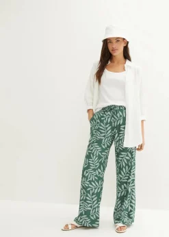 Damen bonprix Bekleidung·Kleider|Hosen|Palazzo-Hose aus fließender Viskose