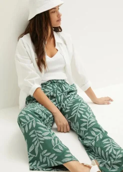 Damen bonprix Bekleidung·Kleider|Hosen|Palazzo-Hose aus fließender Viskose