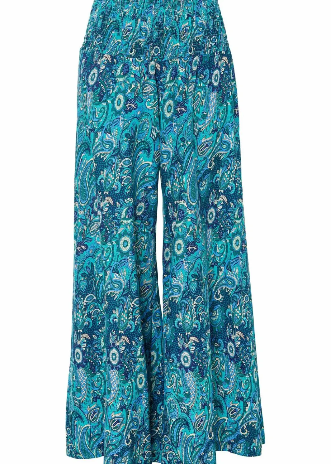 Damen bonprix Hosen|Kurzgrößen|Palazzo-Hose aus fließender Viskose