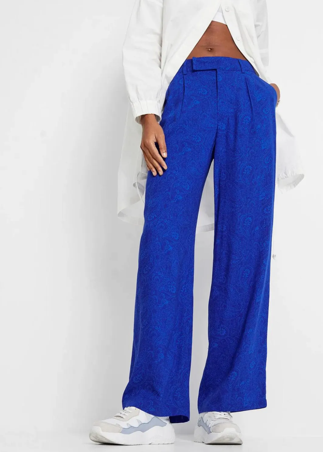 Damen bonprix Bekleidung·Kleider|Hosen|Palazzo-Hose aus fließender Viskose