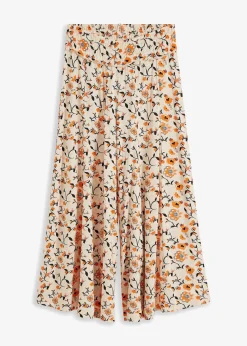 Damen bonprix Kurzgrößen|Bekleidung·Kleider|Palazzo-Hose aus fließender Viskose
