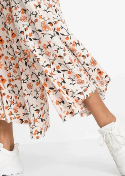 Damen bonprix Kurzgrößen|Bekleidung·Kleider|Palazzo-Hose aus fließender Viskose