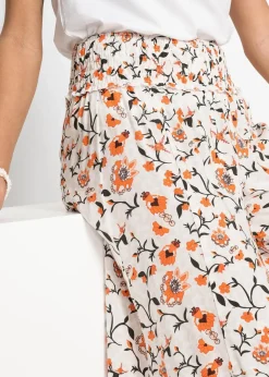 Damen bonprix Kurzgrößen|Bekleidung·Kleider|Palazzo-Hose aus fließender Viskose