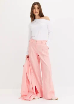 Hot Palazzo-Hose aus leichtem Leinen-Mix Damen Hosen|Bekleidung·Kleider