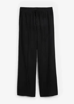 Damen bonprix Bekleidung·Kleider|Hosen|Palazzo-Hose aus leichtem Leinen-Viskose-Mix
