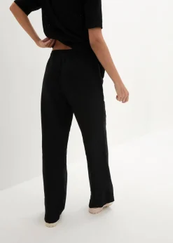 Damen bonprix Bekleidung·Kleider|Hosen|Palazzo-Hose aus leichtem Leinen-Viskose-Mix