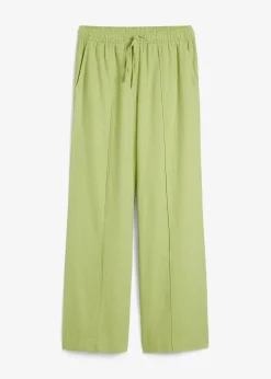 Damen bonprix Hosen|Bekleidung·Kleider|Palazzo-Hose aus leichtem Leinen-Viskose-Mix