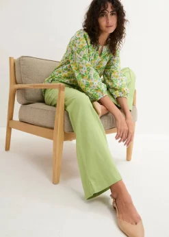 Damen bonprix Hosen|Bekleidung·Kleider|Palazzo-Hose aus leichtem Leinen-Viskose-Mix