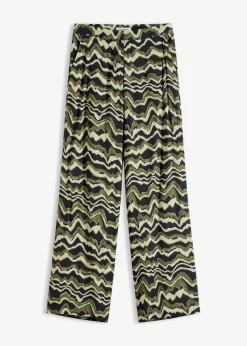 Outlet Palazzo-Hose aus leichtem Viskose-Crêpe Damen Bekleidung·Kleider|Hosen