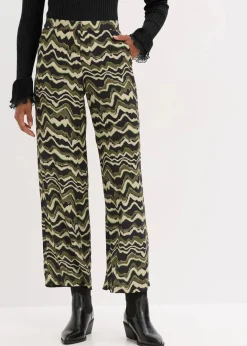 Outlet Palazzo-Hose aus leichtem Viskose-Crêpe Damen Bekleidung·Kleider|Hosen