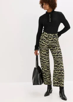 Outlet Palazzo-Hose aus leichtem Viskose-Crêpe Damen Bekleidung·Kleider|Hosen