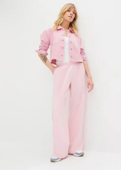Damen bonprix Hosen|Bekleidung·Kleider|Palazzo-Hose aus Leinen