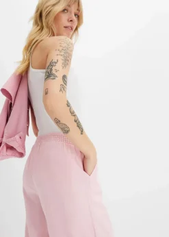 Damen bonprix Hosen|Bekleidung·Kleider|Palazzo-Hose aus Leinen