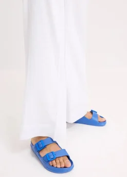 Damen bonprix Hosen|Bekleidung·Kleider|Palazzo-Hose aus Leinen-Mix