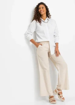 Palazzo-Hose aus luftigem Leinen-Mix Damen Kurzgrößen|Hosen