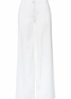 Outlet Palazzo-Hose aus luftigem Leinen-Mix Damen Kurzgrößen|Hosen