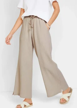 Discount Palazzo-Hose aus Musselin Damen Kurzgrößen|Bekleidung·Kleider
