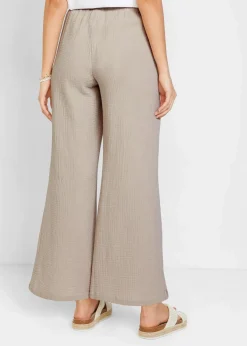 Discount Palazzo-Hose aus Musselin Damen Kurzgrößen|Bekleidung·Kleider