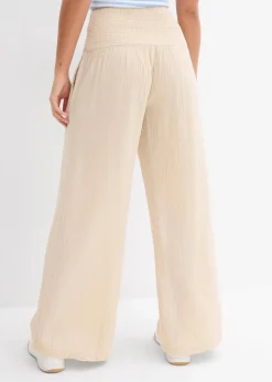 Damen bonprix Hosen|Palazzo-Hose aus Musselin