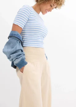 Damen bonprix Hosen|Palazzo-Hose aus Musselin